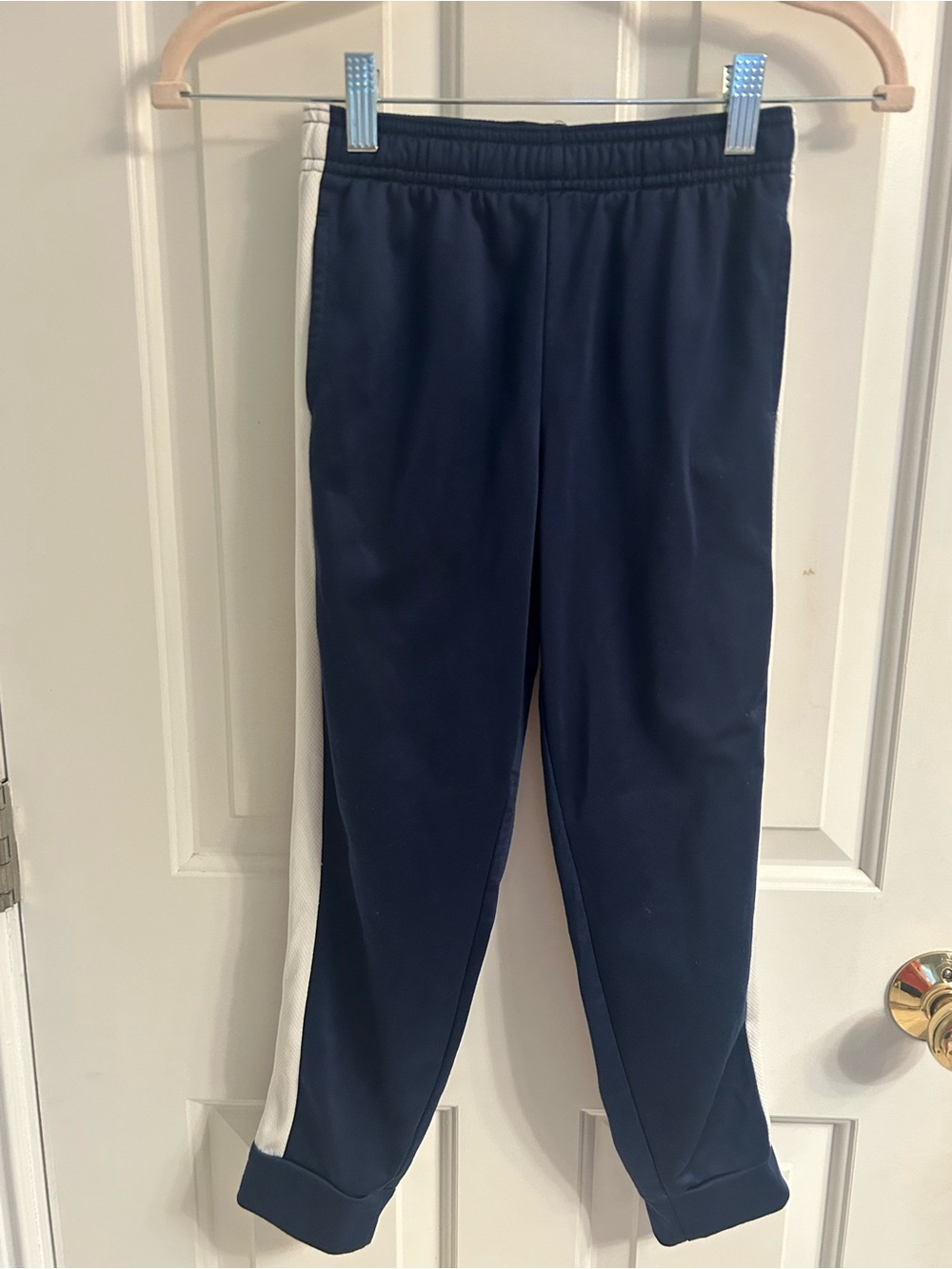 jumping beans Navy Athletic Pants with White Side Stripes